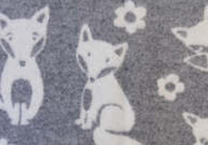 Wiegdeken Fox grijs dessin