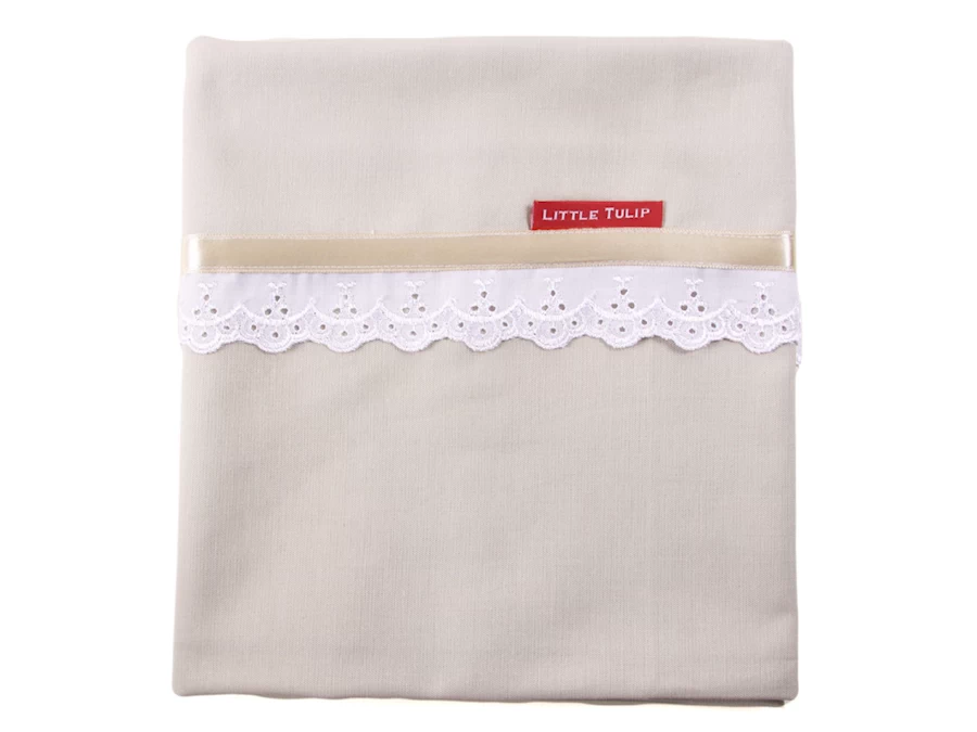 Wieglaken Pure beige and satin