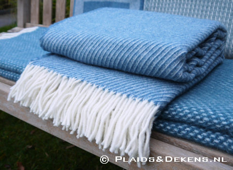 Plaid Classic wool blauw