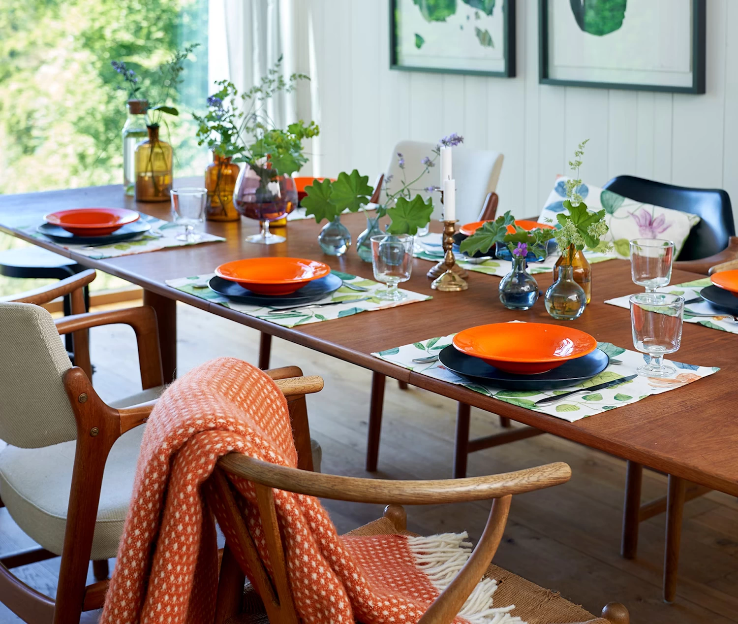 Klippan plaid Knut roest oranje sfeer